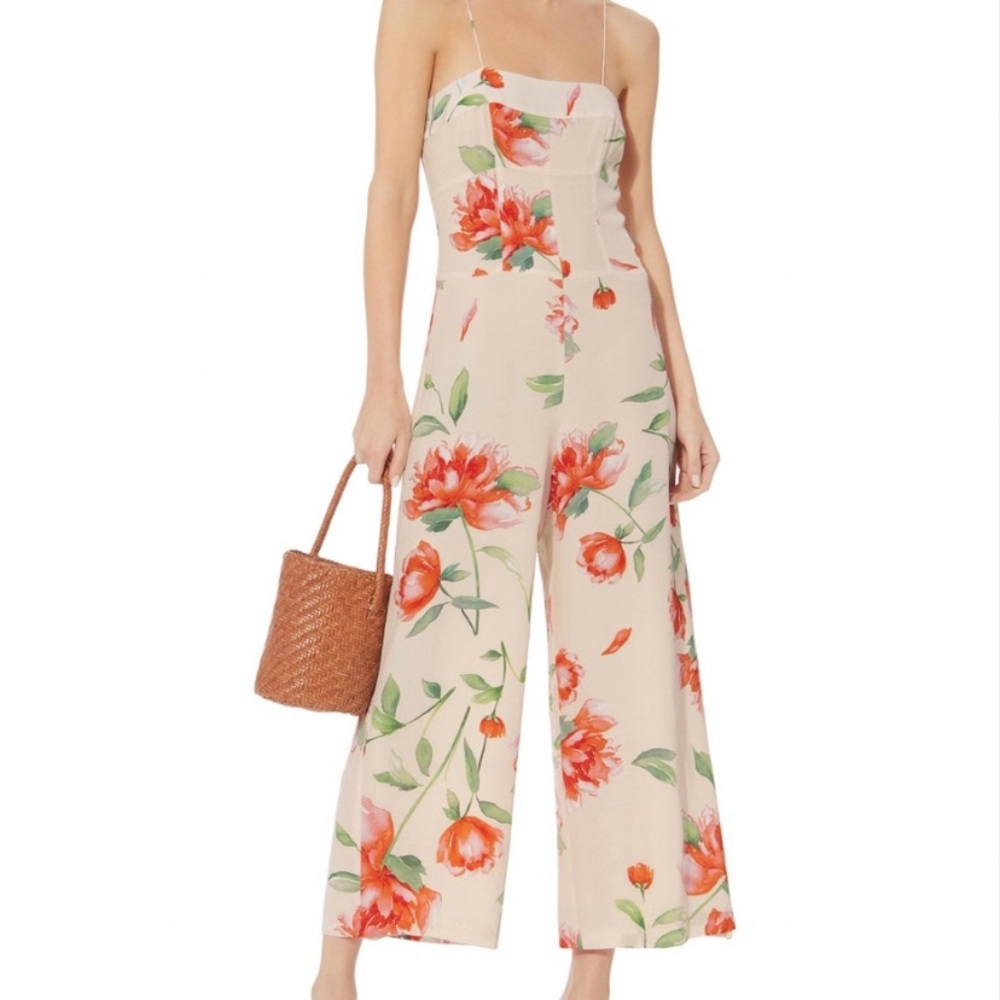 lntermix Light Pink Floral Jumpsuit Size 0